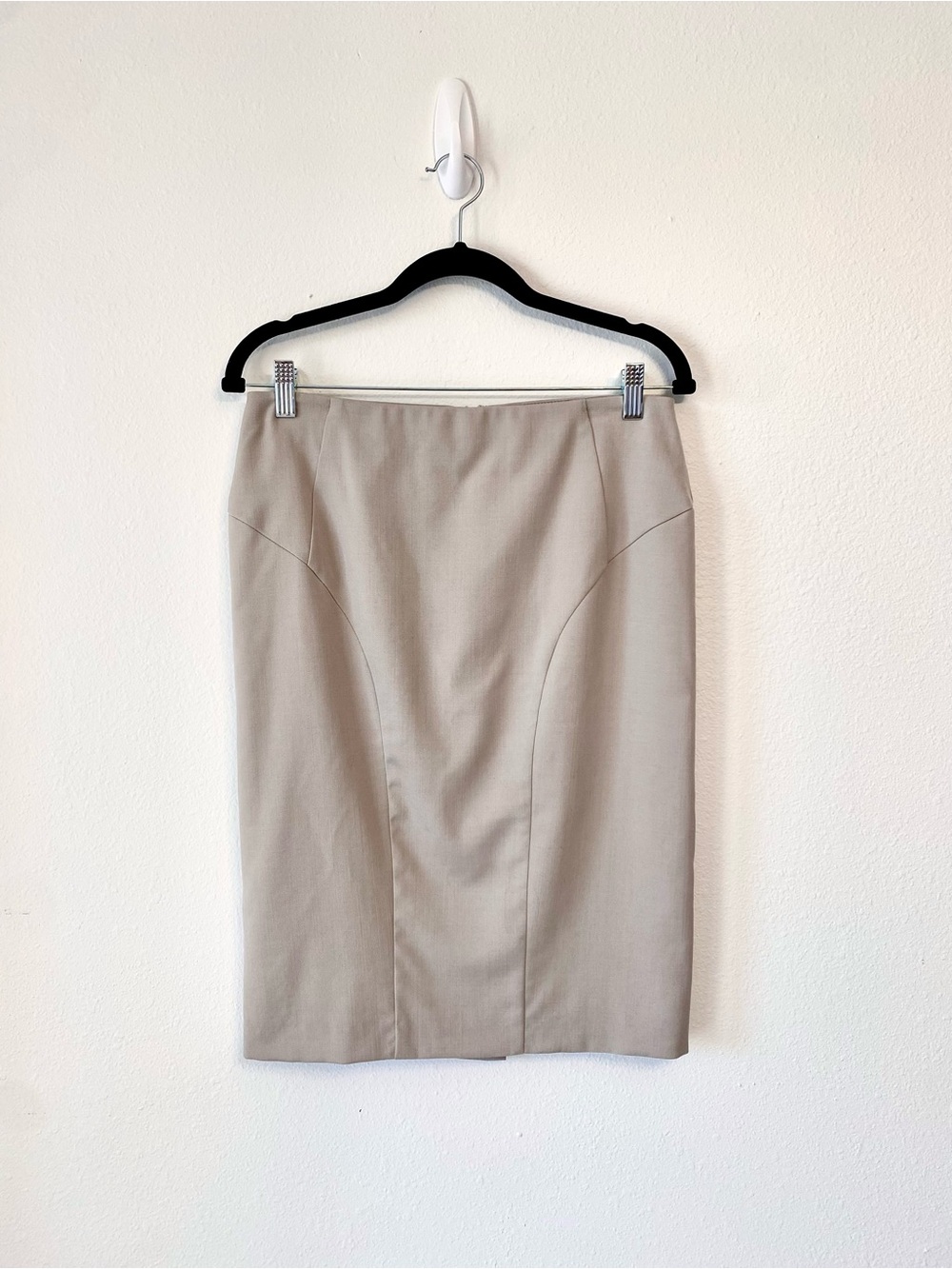 Emporio Armani Light Cream Tailored Pencil Skirt